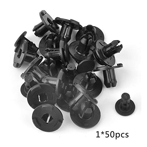 50pcs 11619 8MM Plastic Car Panel Fixed Clamp Door Fastener Buckle for Nissan - Black