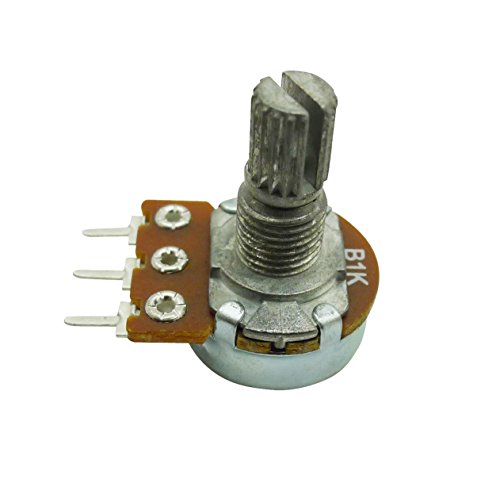 Aihasd 10PCS B1K 1K Ohm Adjustment Single Linear Rotary Taper Potentiometer Shaft 15mm - 4