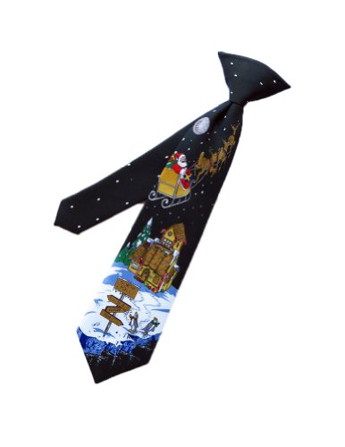 Preisvergleich Produktbild Parquet Jungs Weihnachten Urlaub Krawatte - schwarz - Einheitsgröße