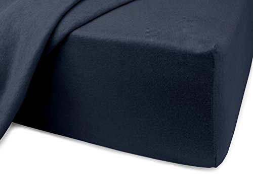 Jersey Spannbetttuch in unseren besten Farben aus 100% Baumwolle – in 5 Größen erhältlich, 200-220 x 200 cm, anthrazit - 6