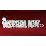 Beton, Steinguss Buchstaben 3 D Deko Schriftzug Namen MEERBLICK als Geschenk verpackt! Ein ausgefallenes Geschenk als Deko Schriftzug für einen schönen Platz im Home.