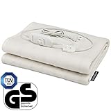 Couverture chauffante électrique douce et lavable - chauffe matelas 60W 150x80 cm - interrupteur avec fonction de contrôle lumineux