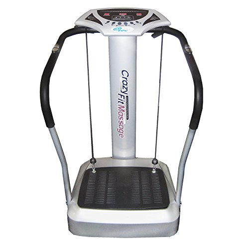 Vibrationsplatte, Vibration Trainings-Gerät für Bauch Beine Po „CRAZY-FIT-MASSAGE“ – effektiver Vibrationstrainer – 4 Programme – 2 Fitnessbänder – Steuerpult mit LED Anzeige - 8