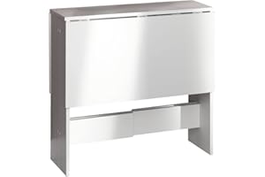 TEMA HOME Symbiosis 2050 a2100x00 Contemporary Folding Table with 2 Compartments White 103 x 76 x 73.4 cm