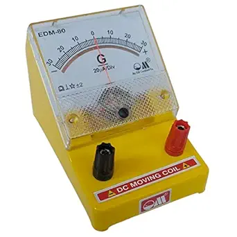 Om Meters EDM-80 Desk Stand Analog 30-0-30 (20uA/Div) Galvanometer (Yellow)