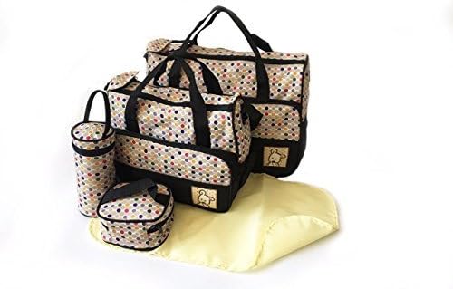 Nido del Bimbo Baby's Nest 2570 - [POLKA BLACK] 5-piece bag set Changing diaper + 2 ° bag + changing table + baby bottle holder
