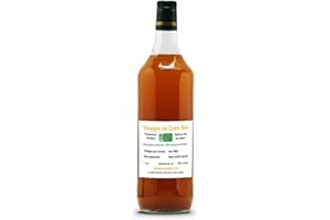 Par Faim de Normandie Vinaigre de Cidre de pomme et normand, non pasteurisé, non filtré, avec sa Mère de Vinaigre. Bouteille de 1L
