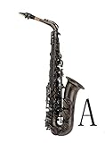  FidgetGear - Saxofón alto profesional con superficie negra mate