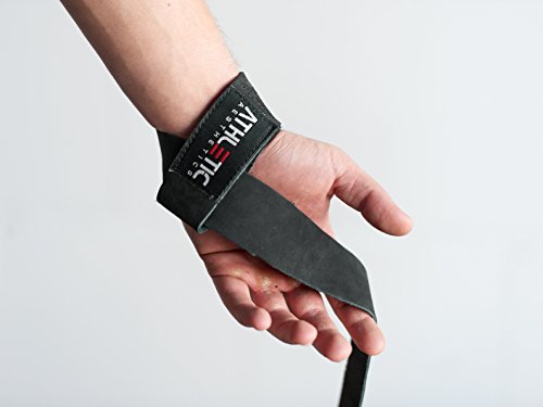 Profi Zughilfen [aus Leder] – 60 cm Länge für Krafttraining, Bodybuilding & Fitness – Für Frauen & Männer geeignet – 2 Jahre Garantie – ATHLETIC AESTHETICS - 3