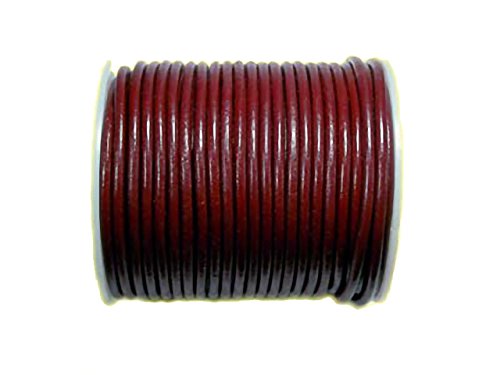 Magic and Arts Lederband 3mm rund bordeaux