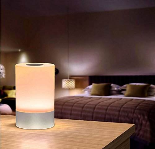 ZEEFO Tischlampe, dimmbare Bettlampe, Berührungssensor mit warmem und weißem LED Nachtlicht und wechselnde RGB-Farbe für die Lampe von Säuglingsheim (klein) - 8