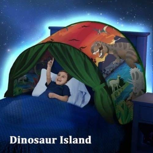 Tente Enfant Ciels de Lit Tente de Rêve Pliable La Base secrète d'enfant Moustiquaire Fantasy House Interieur (Aventures Spatiales) (Monde des dinosaures)