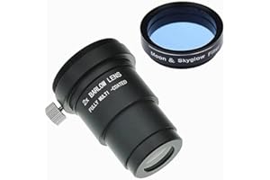 SOLOMARK 1.25" Mondfilter T2X Barlow Kit für Teleskop Okulare, Mondfilter hilft, den Mond klarer zu sehen.