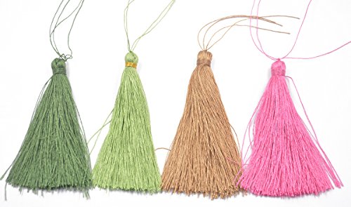 6pcs Nylon Quasten Anhänger Tassel Taschenanhänger Schmuck DIY 90mm