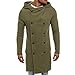 Produktbild LUCKYCAT Herren Mäntel mit festem Mantel Frack Mantel Gothic Gehrock Mit Kapuze Praty Outwear Winterjacke Steppjacke Daunenjacke Parka Mäntel Jacken