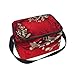 Produktbild Lunchtasche Hochzeit Einladung rot Blume Kühler für Picknick Schultergurt Lunchbox