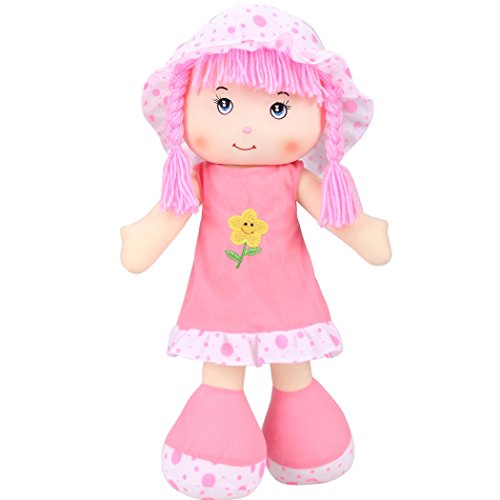 ZEARO Stoffpuppen Mädchen Niedlich Plüsch Puppe Kinder Schlenkerpuppe, 19.5 Zoll