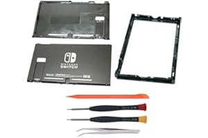 THE TECH DOCTOR Coque de rechange pour Nintendo Switch avec kit d'outils - Kit de réparation professionnel (coque complète)