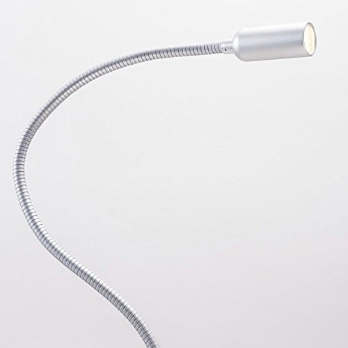 Preisvergleich Produktbild 3W LED Bettleuchte dimmbar Leseleuchte Nachttischlampe Bettlampe Leselampe, Auswahl:1er Set silbergrau