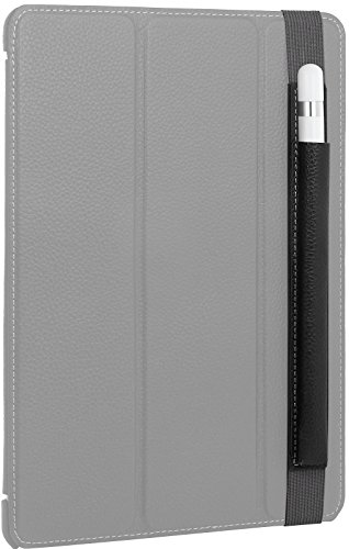 StilGut Pencil-Halter für Apple 9,7″ iPad Pro und iPad Pro 10.5″ aus echtem Leder. Stift-Halterung zur sicheren Aufbewahrung des Apple Pens, Schwarz - 2