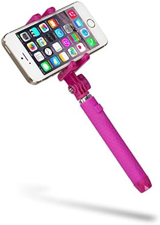 Kitvision Pocket Bluetooth Selfie Stick with Mirror - Pink