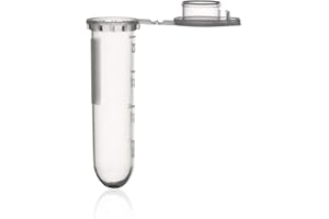 LABBOX KENZIUM - 500 x Microprovetta per Centrifuga | 2 ml | In Polipropilene Plastica | Fondo Tondo, Graduato | Con Tappi Di Sicurezza attaccati, Con Area Di Scrittura | Autoclavabile