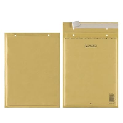 Herlitz 793604 Pack de 10 enveloppes matelassées G/7 Trifix (Marron) (Import Allemagne)