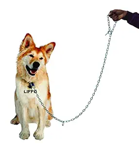 Liffo? Dog Chains for Strong Dogs Heavy Duty Lock Hook (Chrome) Finish Chain (Extra Strong Heavy Dog (7MM L68 Inch))