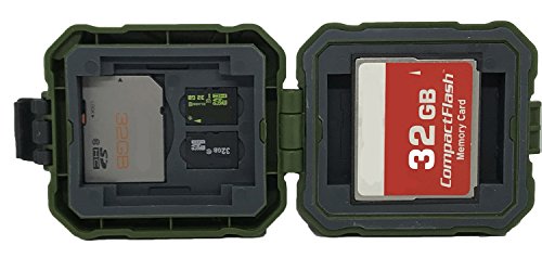 flashwoife Turtle-SD3MSD2CF2XQD2G – Survival Edition – spritzwassergeschütze Speicherkarten Schutzbox für 3 Stück SDHC und 2 Stück MicroSD und 2 CF and 2 XQD Cards Case in Olivegrün mit grauem Inlay - 5