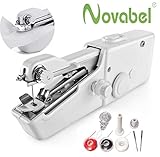NOVABEL Mini Machine à Coudre Portative pour débutant - machine à coudre portable électrique - Très Précise et Couture de Bonne Qualité - Machine à coudre portable manuel