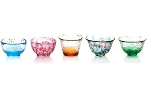 Tsugaru Biidoro Mini Glass Set Glass Five Different by Aderia