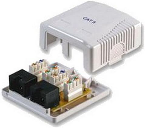 2 Port Surface Mount Cat 6 Face Plate
