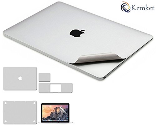 kemket Full Body Haut Aufkleber 5 in 1 Schutzhülle Vinyl Aufkleber für MacBook Pro mit Retina Display, kemket Displayschutzfolie für Apple Mac Book Laptop, enthalten Top + Bottom Schutzfolie + Trackpad die Haut + Displayschutzfolie Folie, einfach zu installieren & Auto Absorption - 2