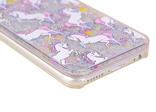 NEW ENERGY Â© UNICORN LIQUID GLITTER STARS 3D BLING IPHONE 5, 5s CASE COVER (MULTICOLOURED)