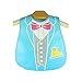 Cute Cartoon Tie Pattern Baby Waterproof Bib (Blue/Gray)