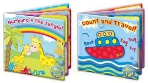 "First Steps" Pack of 2 Floating Bath Book Educational & Fun Bath Toy for Babies & Toddlers