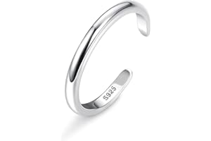 Milacolato 925 Anelli a Punta Aperta in Argento Sterling per Donna Placcato in Oro Bianco 18 Carati Freccia Cuore Nodo Infinity Link Anelli Piede Regolabile Gioielli Piede Open Toe Ring
