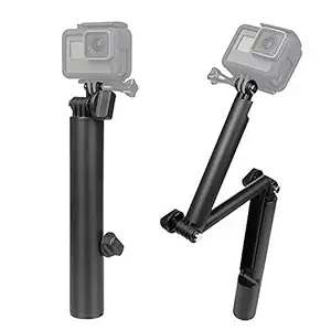 Yantralay School of Gadgets 3-Way Monopod Grip Arm Foldable Selfie Stick, Stabilizer Mount Holder Comaptible for gopro Hero 9/8/7/6/5, SJCAM SJ6, SJ7,SJ5000,Yi & Other Action Cameras