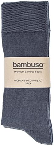 Bambuso Original 3-Pack Women's Bamboo Socks Grey Medium
