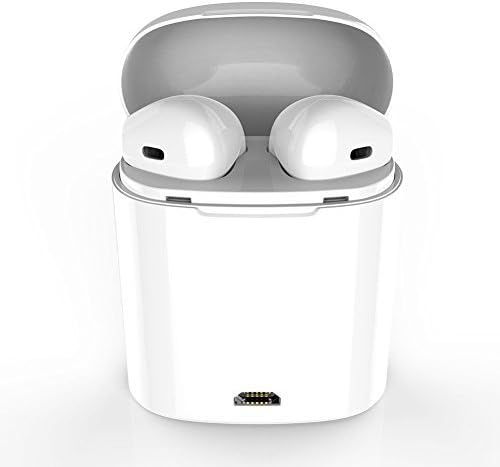 Bluetooth Earbuds, Wireless In-Ear Headphones Hands Free Noice Cancelling Headset with Portable Charger for Apple airpods, iphone X, 8, 8plus, 7, 7 plus, 6s, Samsung Galaxy S7, S8, IOS, Android