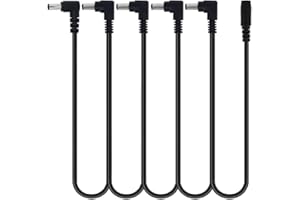 SECURITY-01 Kabel rozdzielacza do pedałów gitarowych 9 V, 5 Way Daisy Chain, do efektów gitarowych