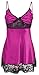 Produktbild DKaren-Nachtwäsche Negligee aus Satin MARITA (Pink, XL)
