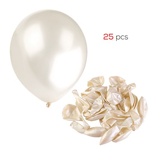NUOLUX Luftballons, weiße und leicht rosa Luftballons, Luftballons Hochzeit, 50 Stück - 5