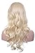 Womens Light Blonde Fashion Natural Full Curly Cosplay Party Wig