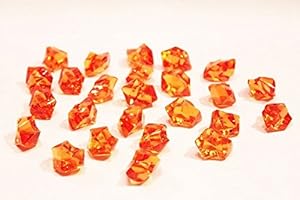 eventkauf 40 Decorative Diamonds 2.5 x 2.1 cm Orange
