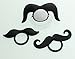 Crystal Dream 3 Interchangeable BLACK MyStash Silicone Mustaches also Includes 1 Symmetric Pacifier NEWBORN (MSBK-S-NB)