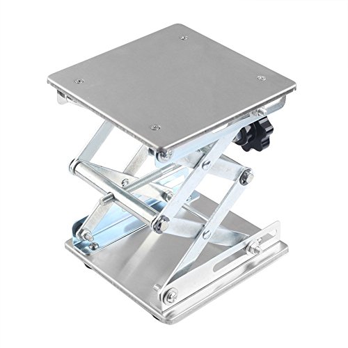 Preisvergleich Produktbild Edelstahl 4×4'' Laborhebebühne Laborständer Lifter Labor Hebebühne 200X200X280MM