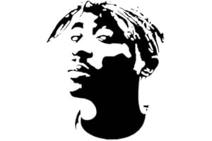 ARTISTIC SPONGE Tupac Face Wiederverwendbare Schablone A3 A4 A5 & größere Größen, moderner Musikstil/Tupac (PVC, wiederverwendbare Schablone, A4 Größe – 210 x 297 mm, 21,1 x 29,7 cm)