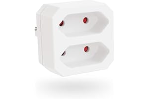 Listwa zasilająca ABSINA z maks. 1100W - gniazdo elektryczne - wiele gniazd - podwójne gniazdo - podwójne gniazdko elektryczne - wiele gniazd elektrycznych - wtyczka elektryczna - podwójna listwa