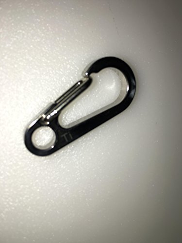 congenios  Estable de titanio mosquetón (pequeño), linterna accesorios, llavero, titanio de mosquetón con cierre rápido